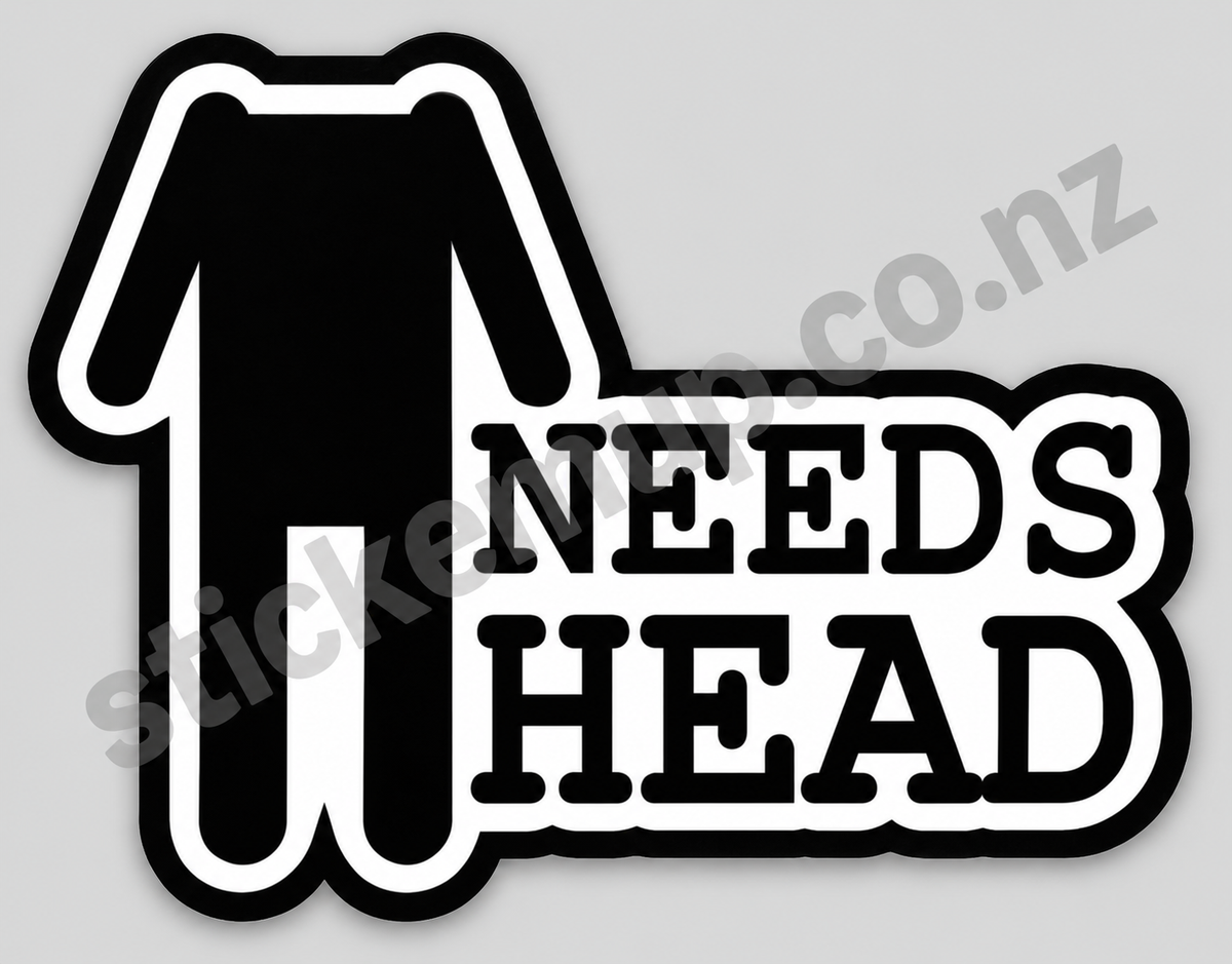 Needs Head Sticker – watermarked product preview