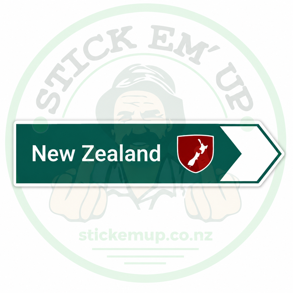New Zealand Road Sign Sticker — Stick Em’ Up preview