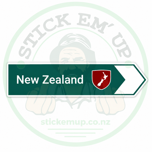 New Zealand Road Sign Sticker — Stick Em’ Up preview
