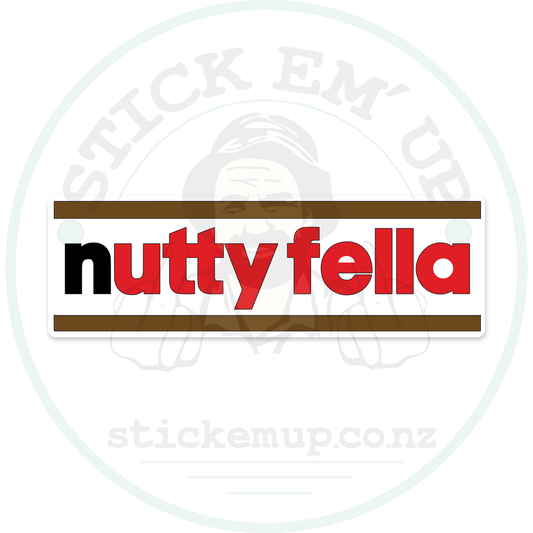Nutty Fella Sticker – sticker cut contour and Stick Em’ Up watermark