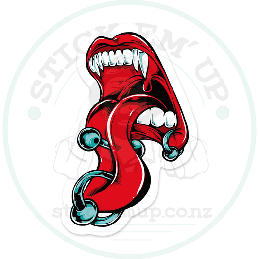 Pierced Mouth – sticker cut contour and Stick Em’ Up watermark