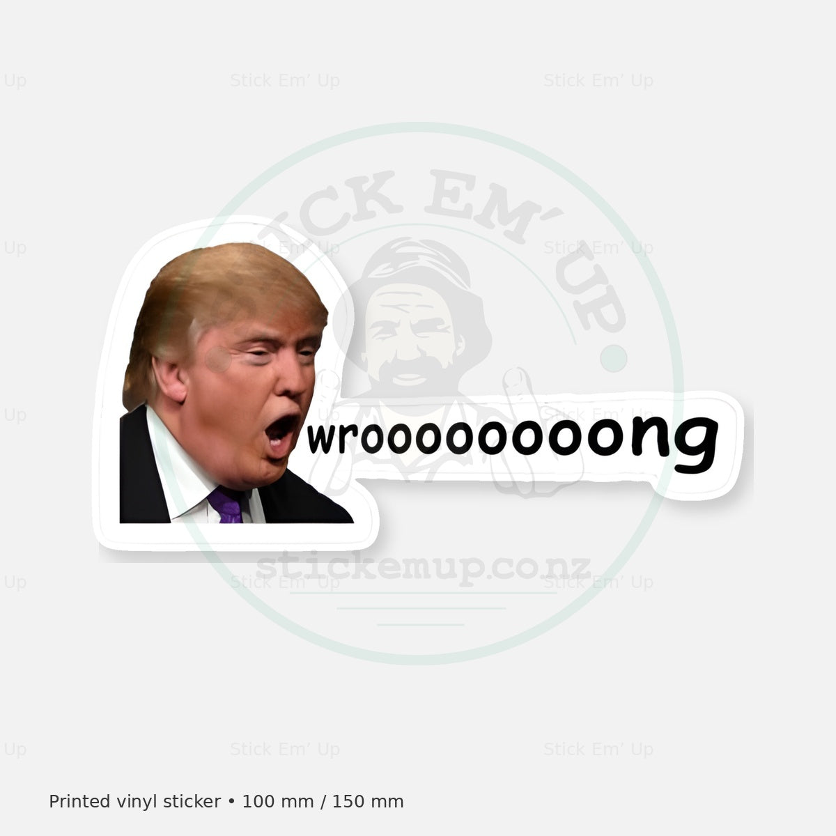 Wrong Sticker — protected preview with approved Stick Em’ Up watermark