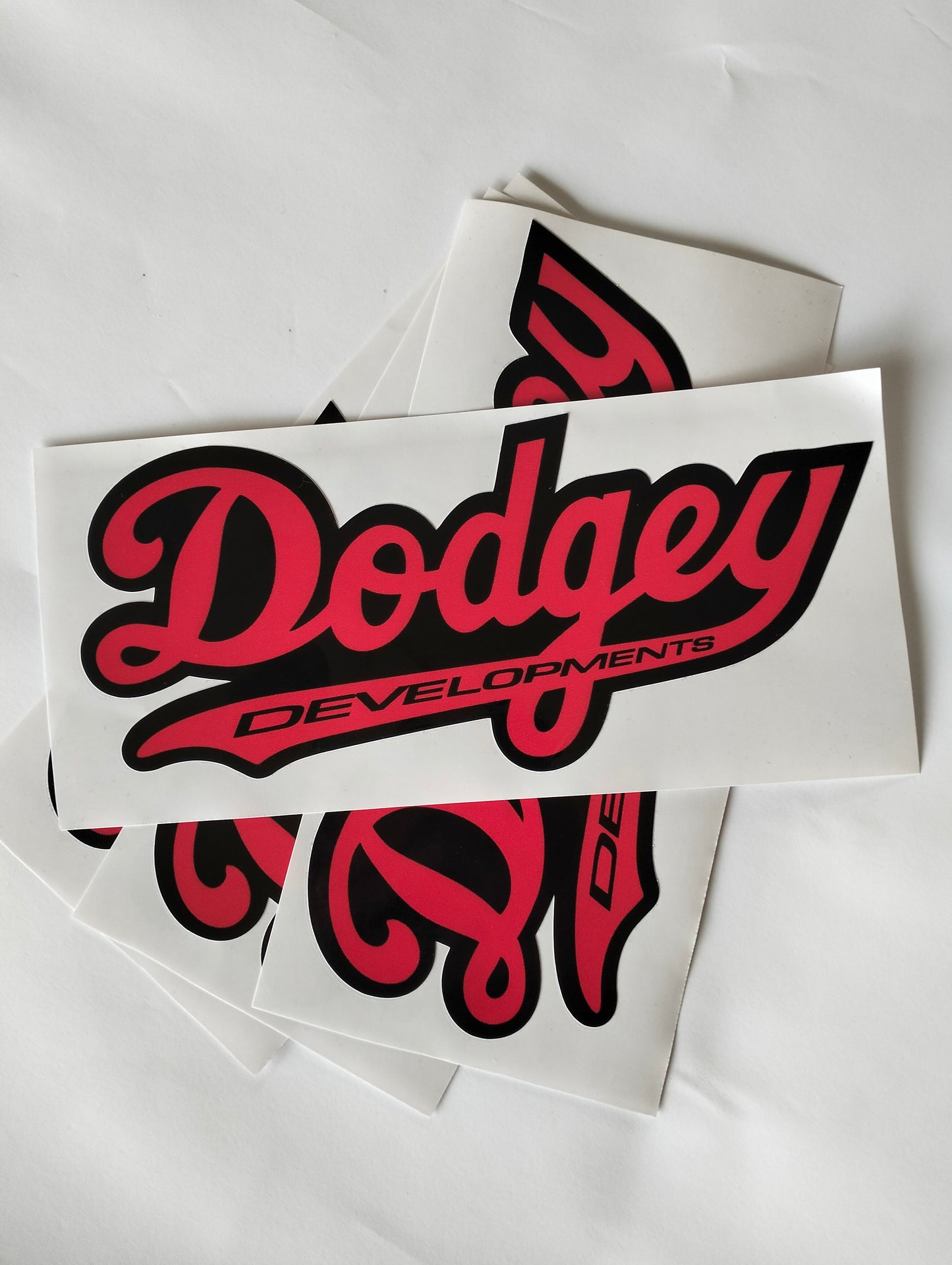 Dodgey Developments Red/Black Sticker