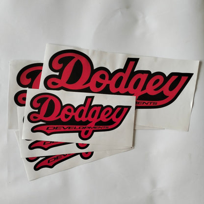 Dodgey Developments Red/Black Sticker