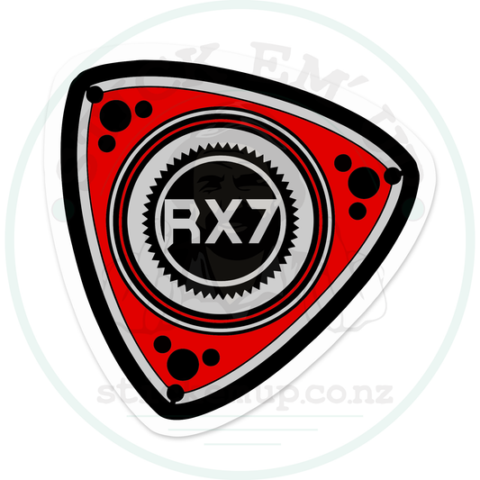 RX-7 Rotary Rotor Sticker – sticker cut contour and Stick Em’ Up watermark