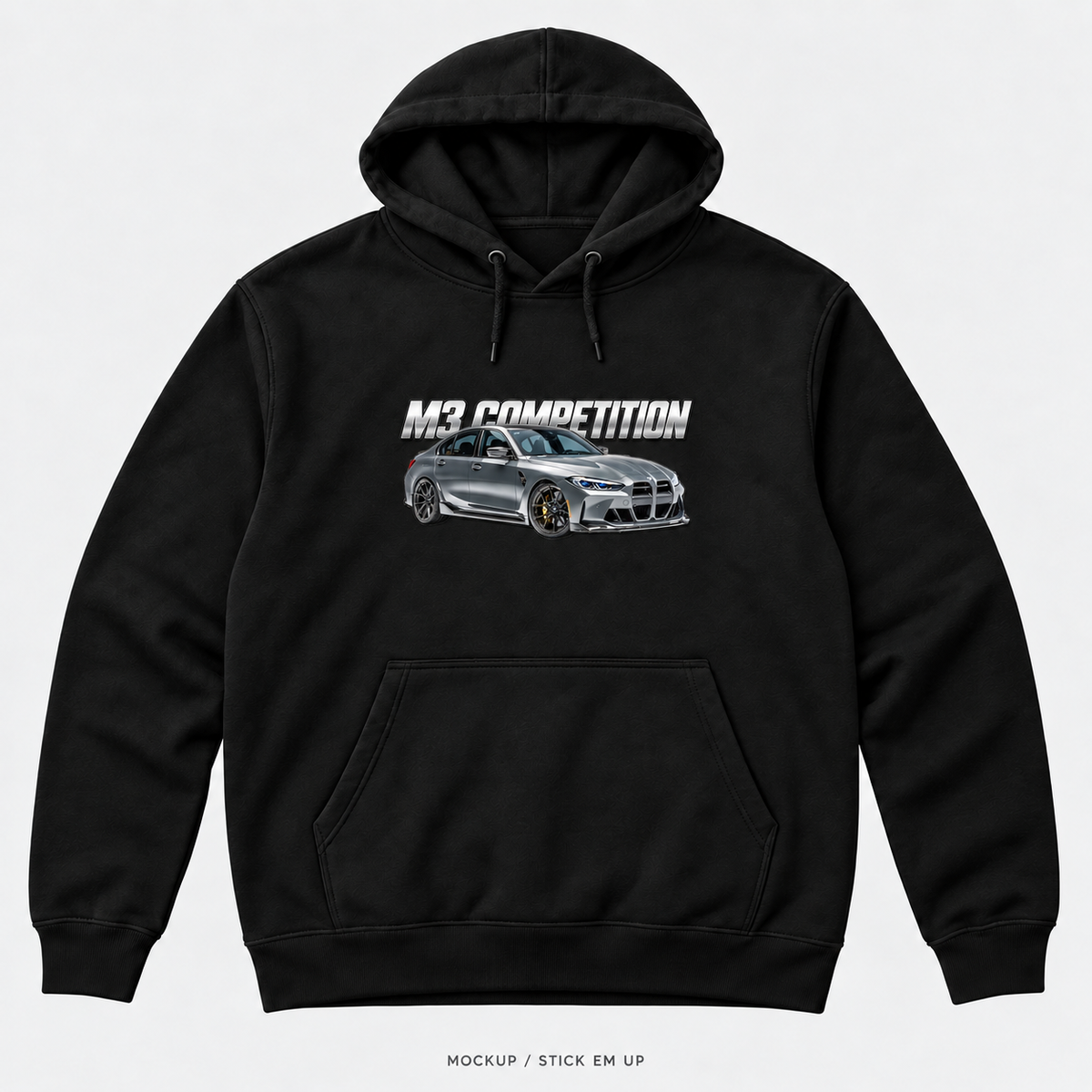 BMW M3 G80 Competition — Silver Line — Black Hoodie