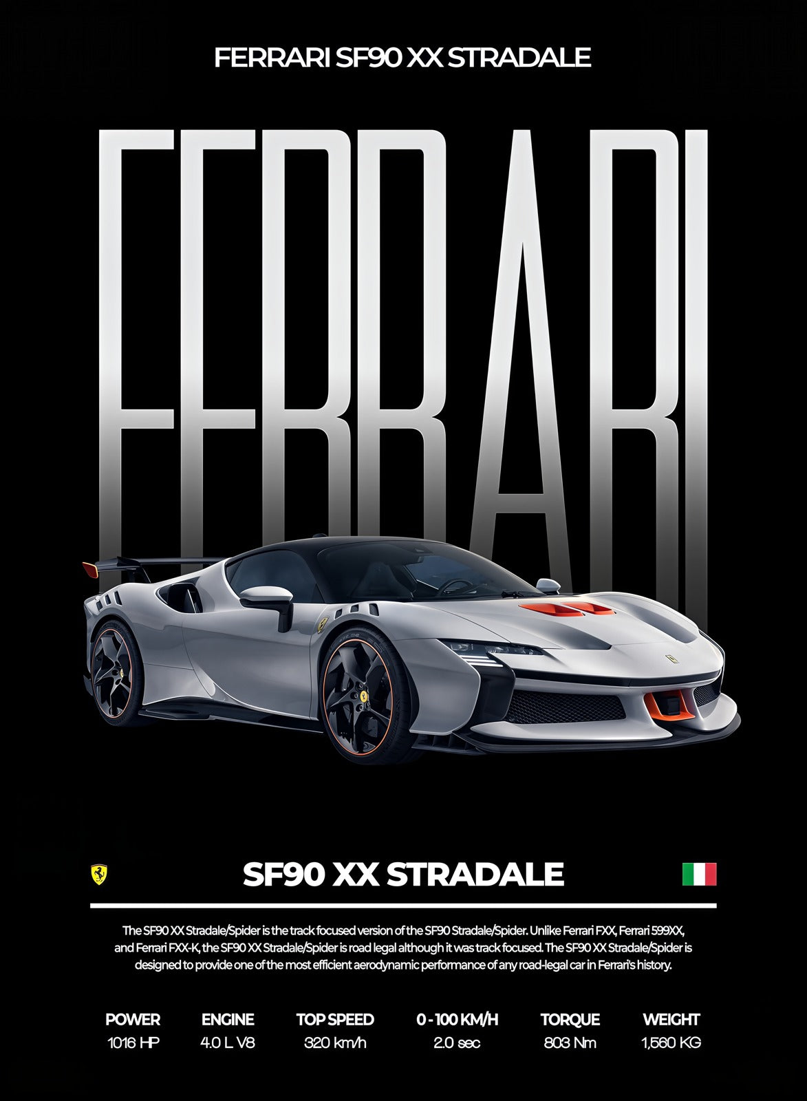 Ferrari SF90 XX Stradale — Performance Series Poster artwork