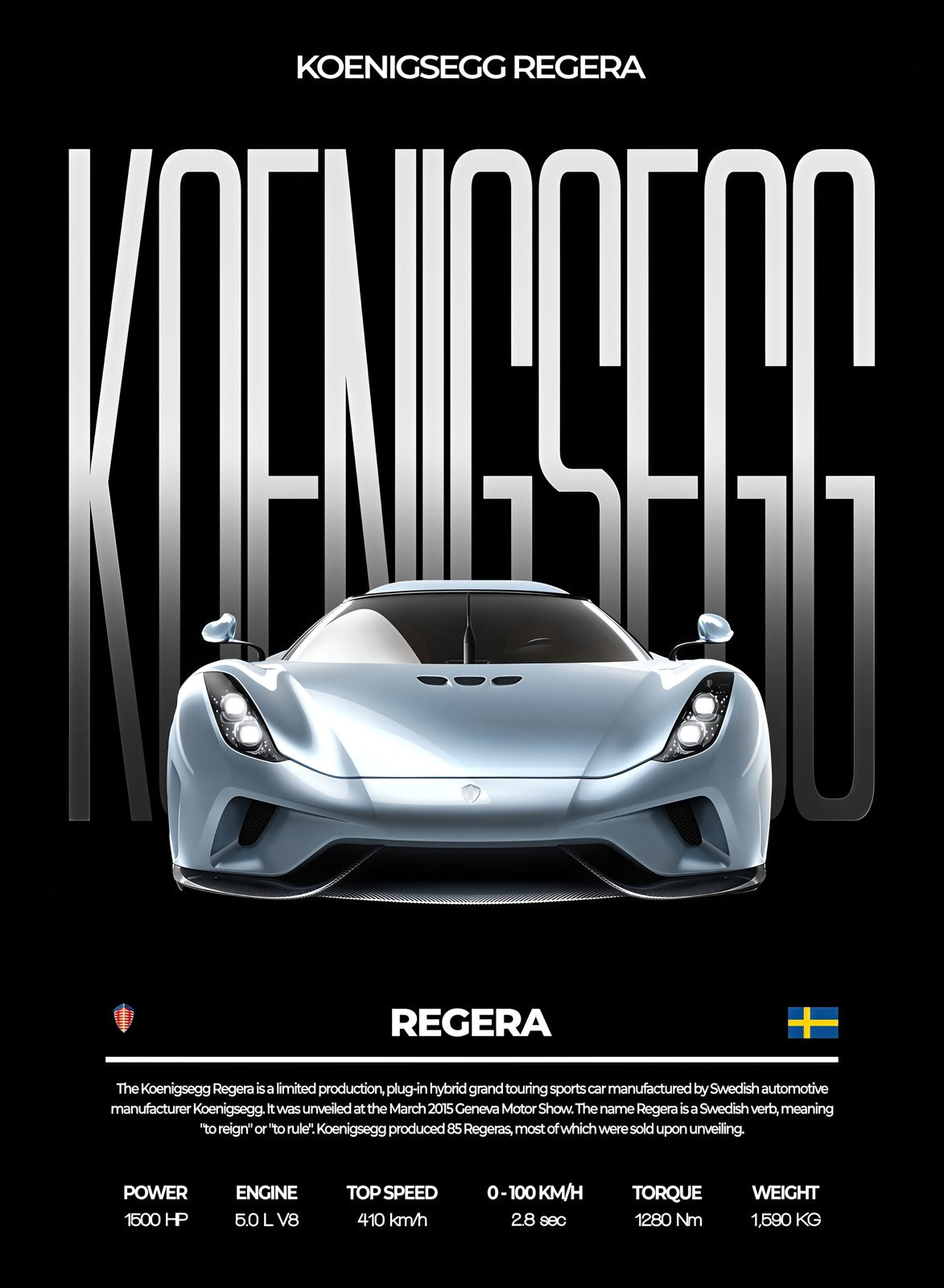 Koenigsegg Regera — Performance Series Poster