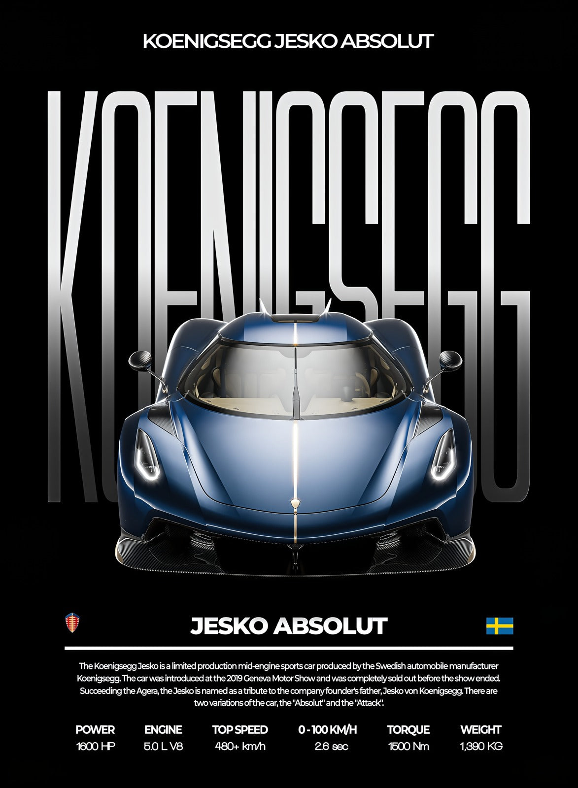 Koenigsegg Jesko Absolut — Performance Series Poster