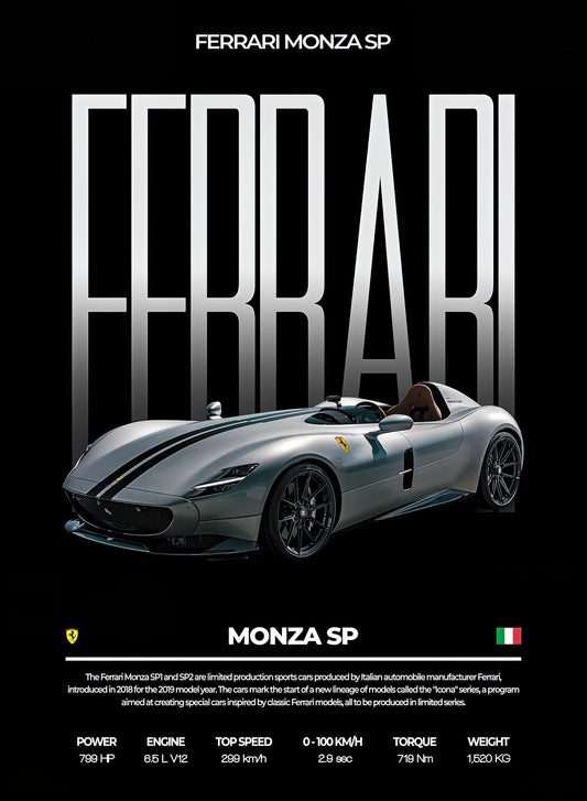 Ferrari Monza SP — Performance Series Poster
