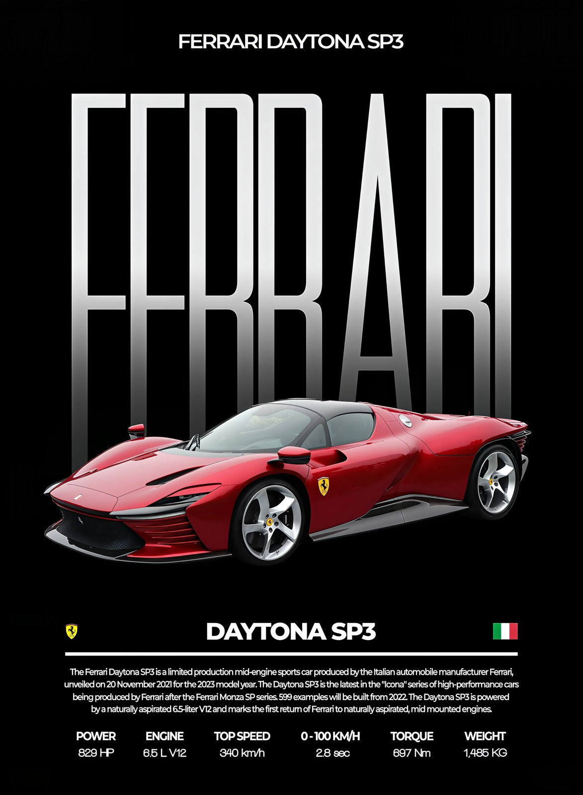 Ferrari Daytona SP3 — Performance Series Poster