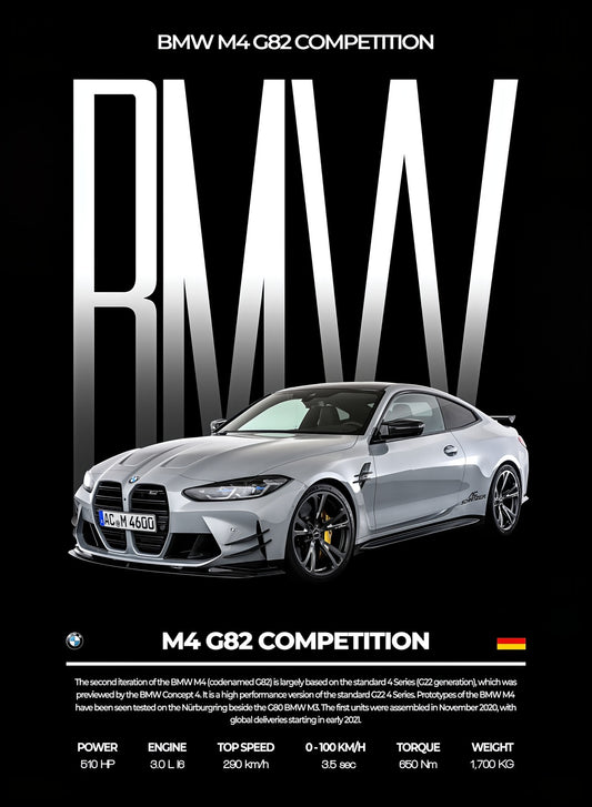 BMW M4 G82 Competition — Performance Series Poster