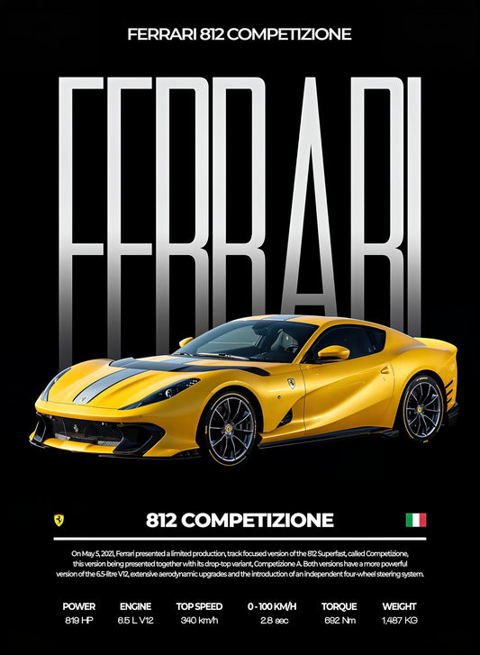 Ferrari 812 Competizione — Performance Series Poster