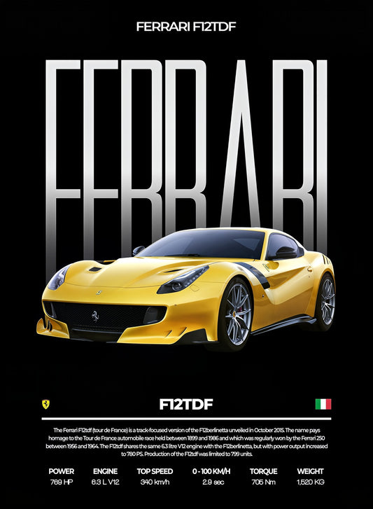 Ferrari F12tdf — Performance Series Poster