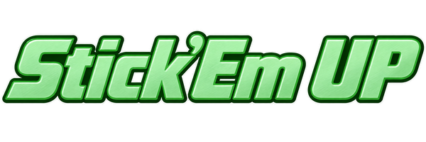 Stick Em Up green textured logo