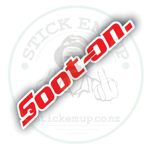 Soot-On Sticker