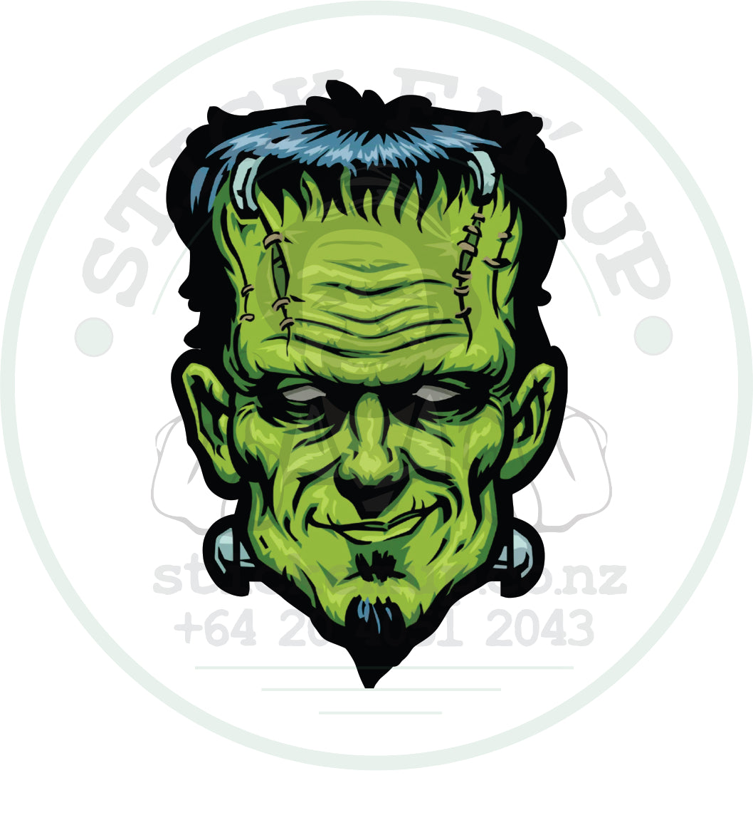 Frankenstein Head Sticker 🧟♂️⚡💚