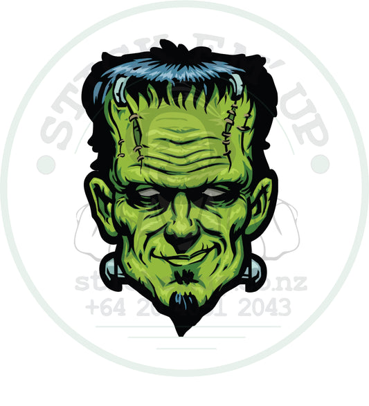 Frankenstein Head Sticker 🧟♂️⚡💚
