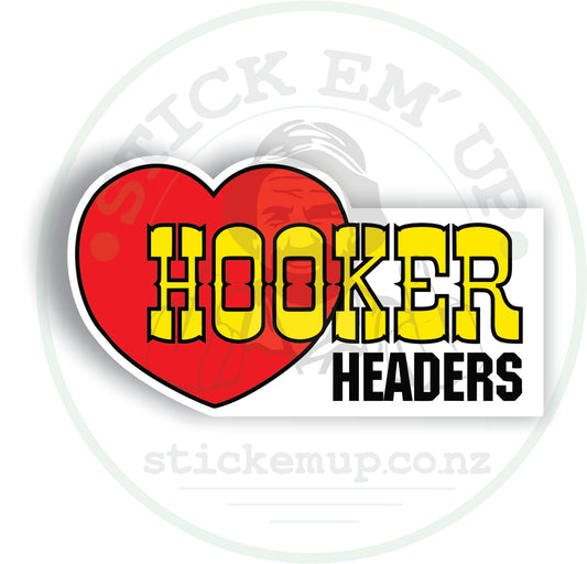 Hooker headers stickers