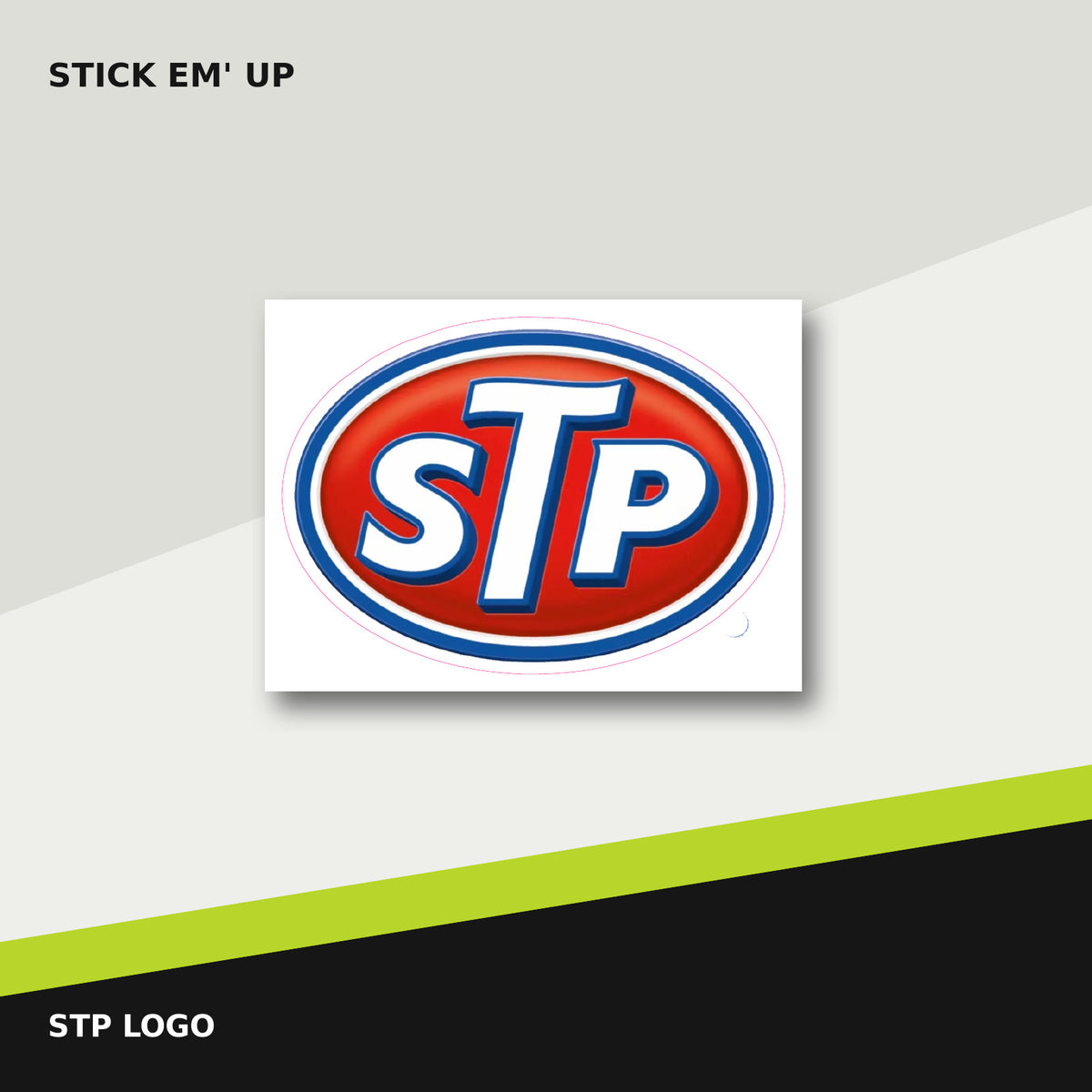 STP logo automotive sticker