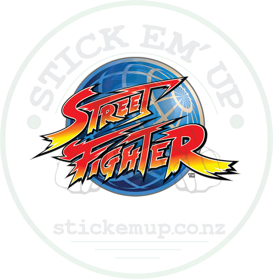 Street Fighter Sticker – Fight, Flex, Finish 👊💥