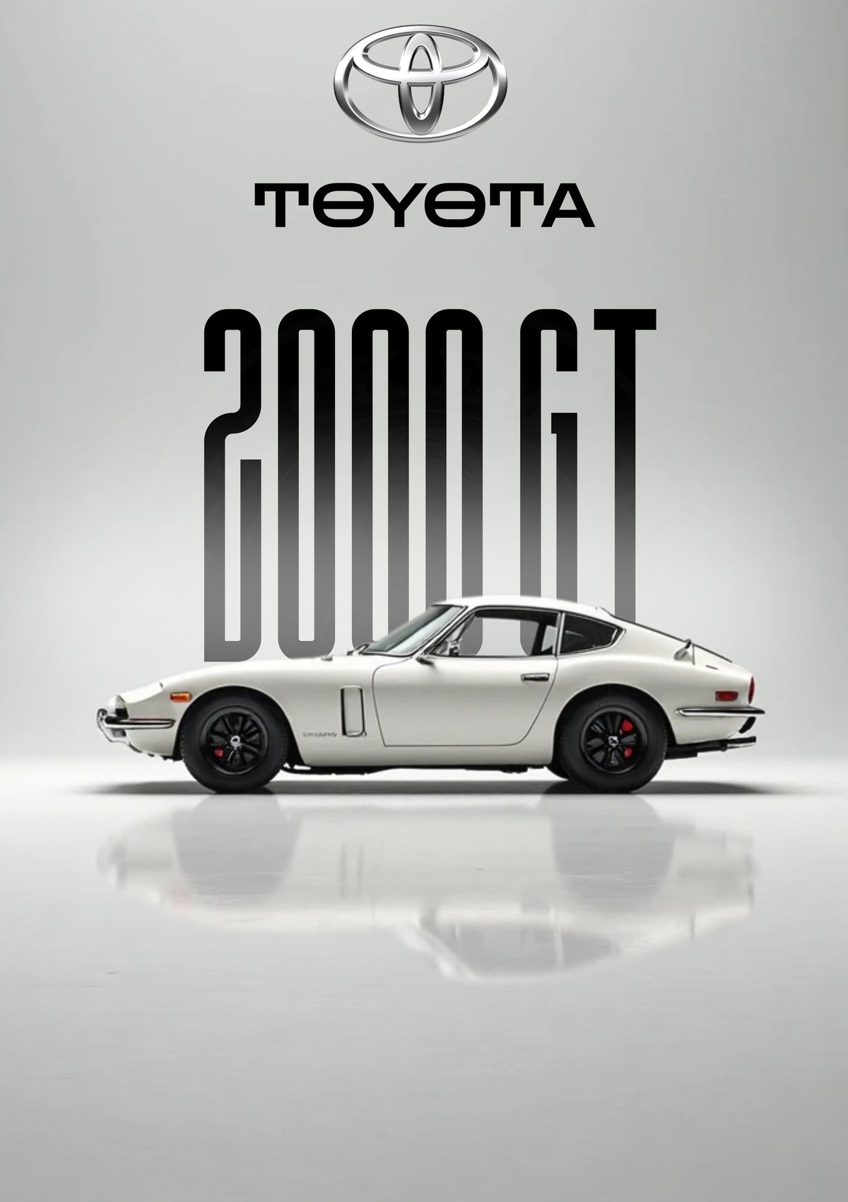 Toyota 2000GT White Heritage poster preview, faintly watermarked