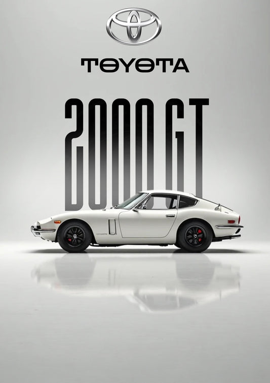 Toyota 2000GT White Heritage poster preview, faintly watermarked