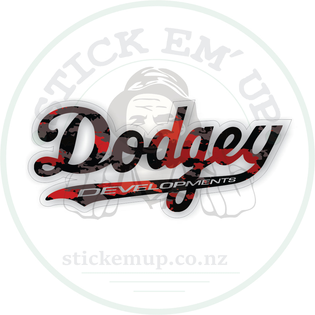 Dodgey Developments Urban Camo Sticker