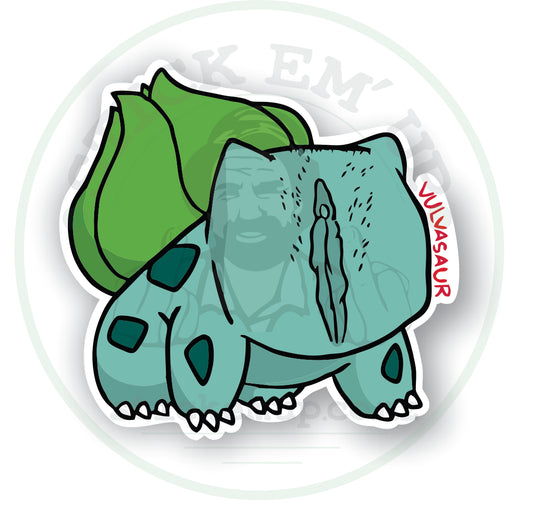 Vulvasaur Sticker 🌿😏🔥