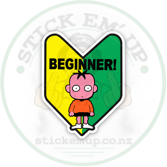 Wakaba Beginner Cartoon Sticker with Stick Em’ Up logo watermark