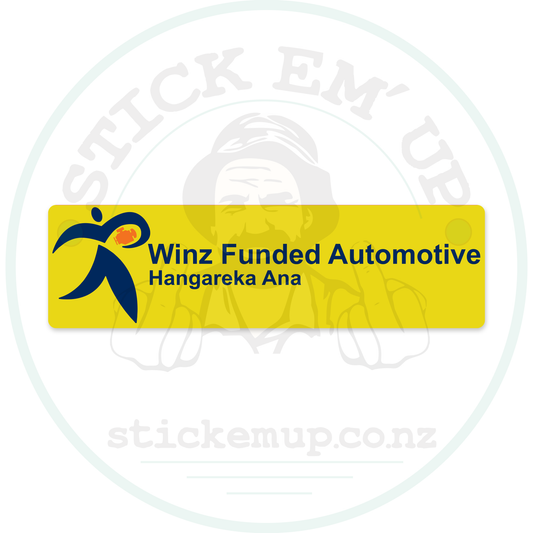 Winz funded automotive – sticker cut contour and Stick Em’ Up watermark