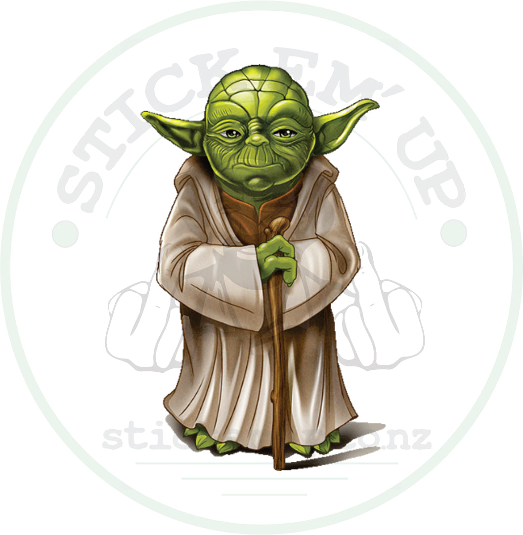Yooda Sticker – Wisdom with Attitude ✨🛸